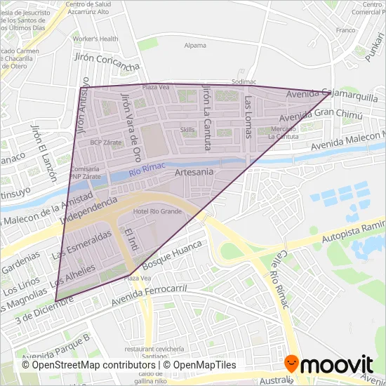 Nuevo San Juan S.A. coverage area map