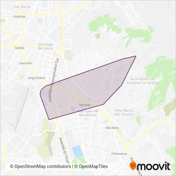 Esfuerzos Unidos S.A. coverage area map