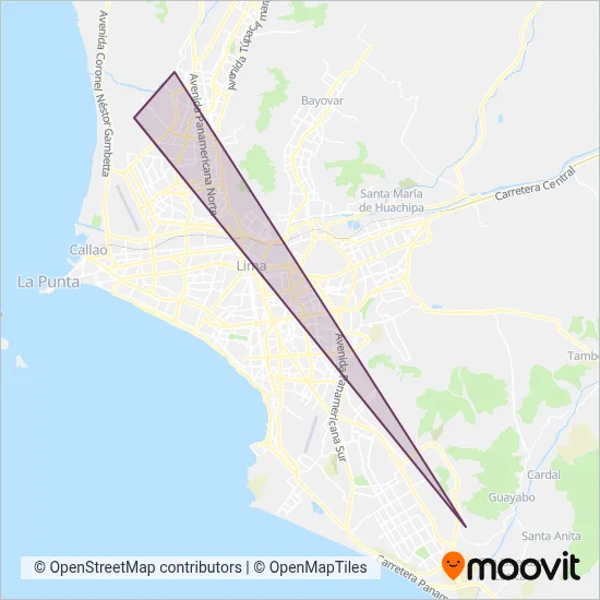 Sur Express S.A. coverage area map