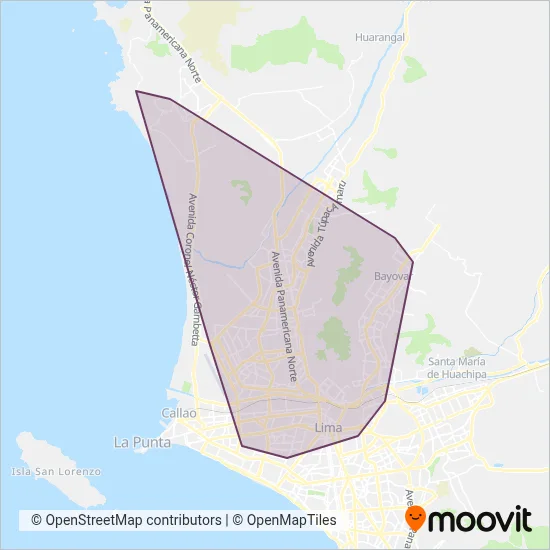 Roma Internacional S.A. coverage area map