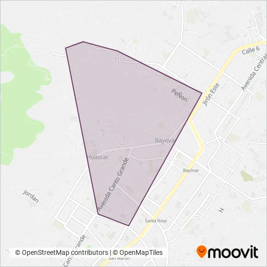 Transportes Vara S.A. coverage area map
