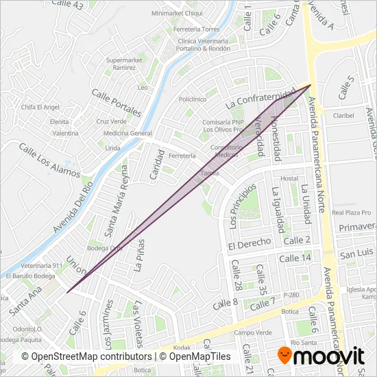 El Porvenir S.A. coverage area map