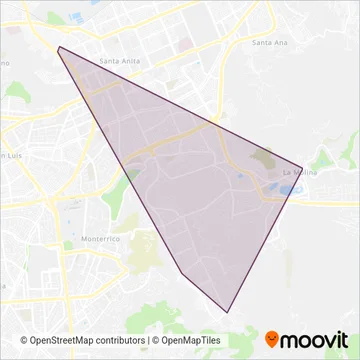 Cruz de Nazareno S.A. coverage area map