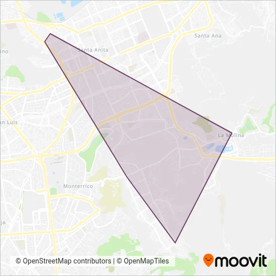 Cruz de Nazareno S.A. coverage area map