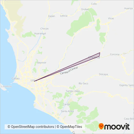 Carretera Central S.A.C. coverage area map