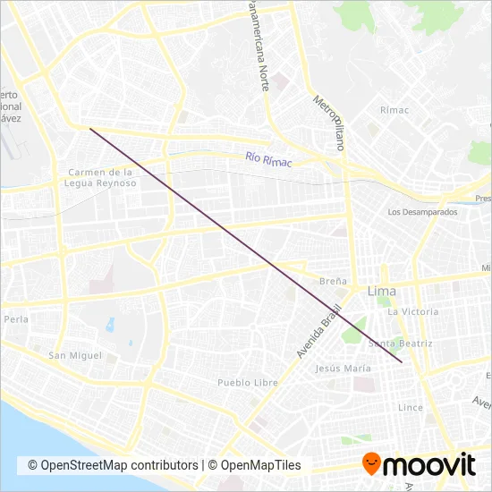 Víctor Raúl Haya de la Torre S.A. coverage area map