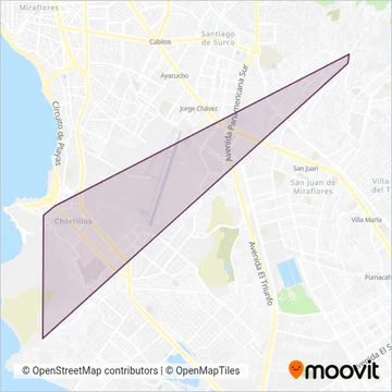 Mártir Olaya S.A. coverage area map