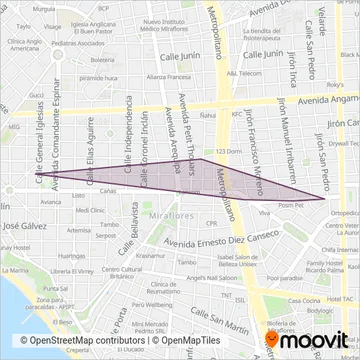 Empresa de Transportes y Turismo Star Tours S.A coverage area map