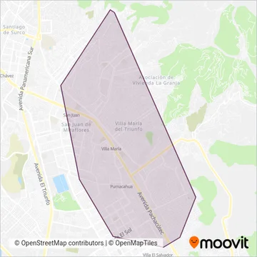 San Juan S.A. coverage area map