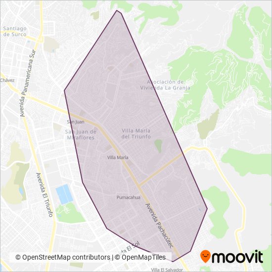 Mapa del área de cobertura de San Juan S.A.