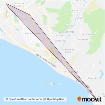 Virgencita de Pachacamac S.A. coverage area map