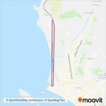 Empresa de Transportes Vencasa coverage area map