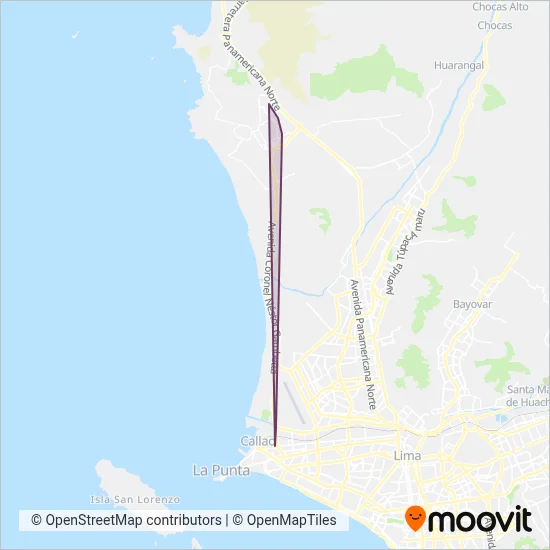 Empresa de Transportes Vencasa coverage area map