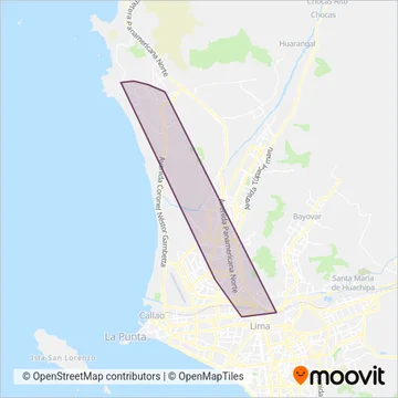 Multiserv. e Inver. Chimpum Callao S.A. coverage area map