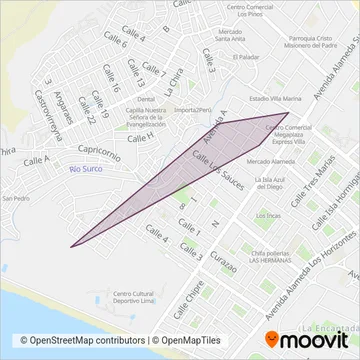 Unión San Juanito S.A. coverage area map