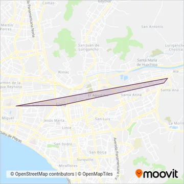 Pachacútec Internacional S.A. coverage area map