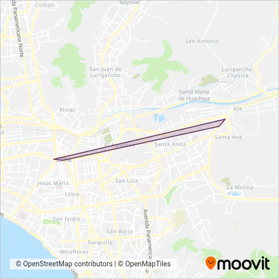 Pachacútec Internacional S.A. coverage area map