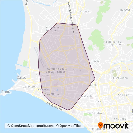 AeroDirecto coverage area map