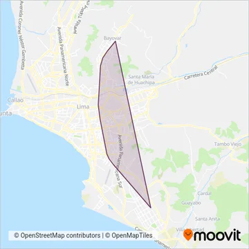 Metro de Lima coverage area map