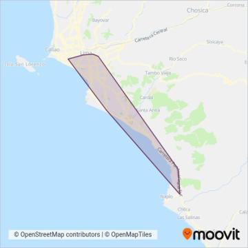 Mapa del área de cobertura de ETGUSICSA