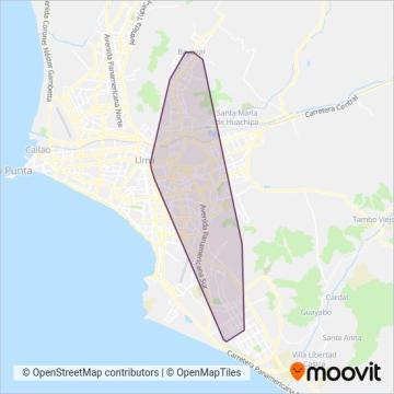 Mapa del área de cobertura de Santa Catalina S.A.