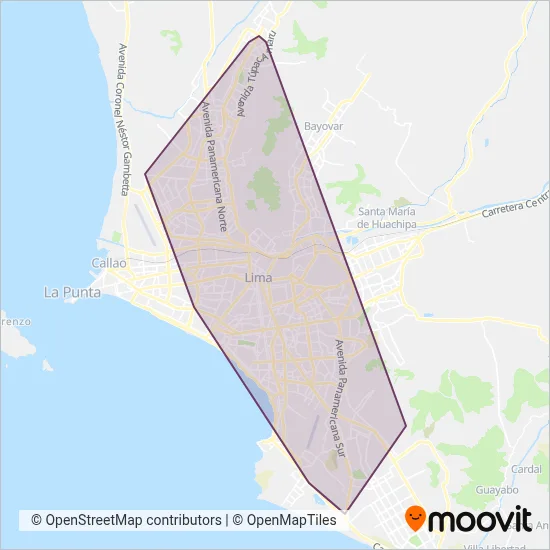 Translima S.A. coverage area map