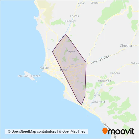 El Rápido S.A. coverage area map