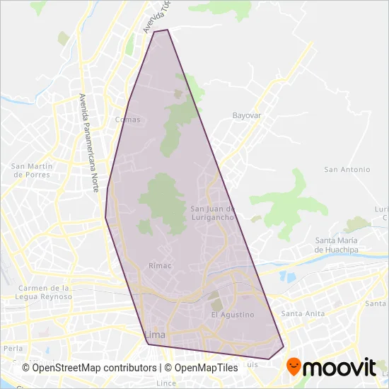 Virgen de la Puerta S.A. coverage area map