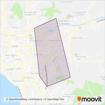 ETRANCISA coverage area map