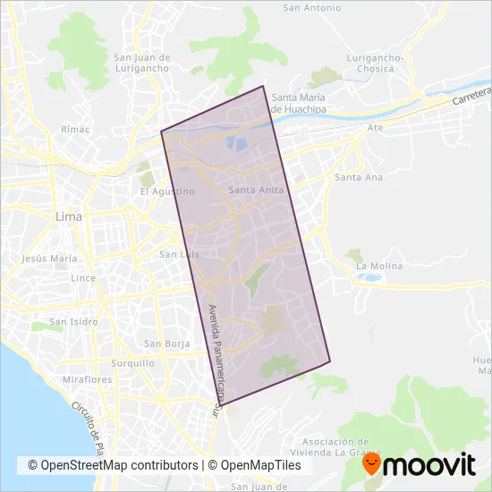 ETRANCISA coverage area map