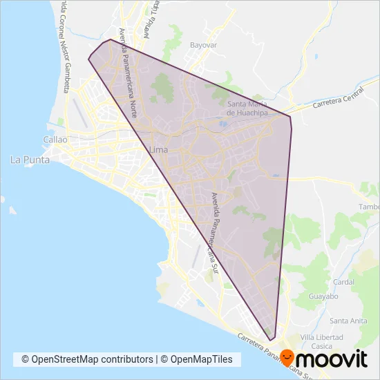 Sol de Oro S.A. coverage area map