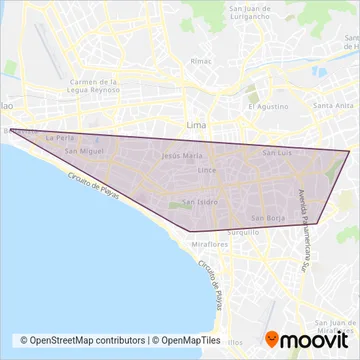 Angamos S.A. coverage area map