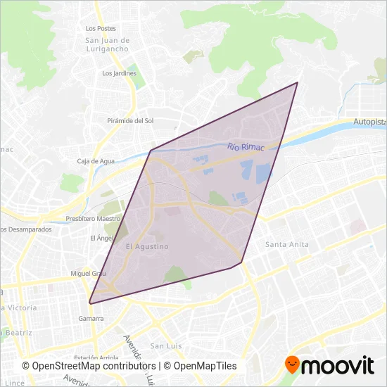 Peralitos S.A. coverage area map