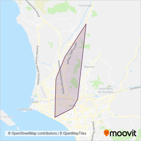 Huandoy S.A. coverage area map