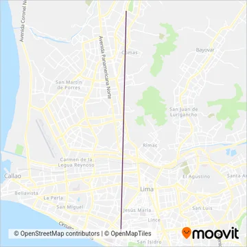 E.T.M Internacional Vencedores Express S.A.C. coverage area map