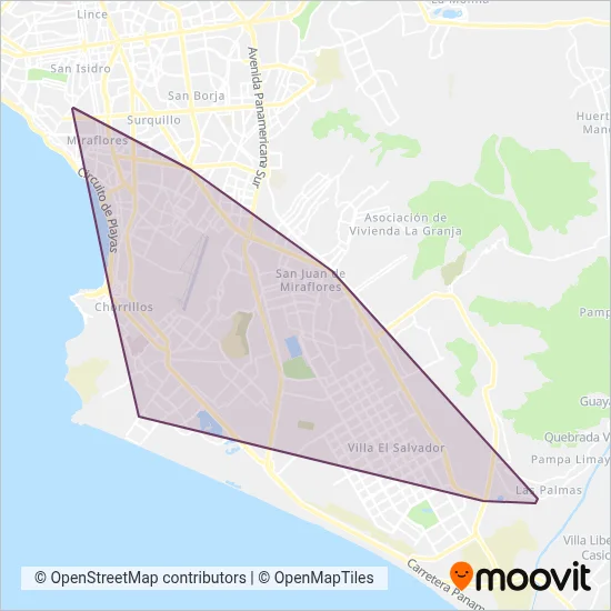 Chama S.A. coverage area map