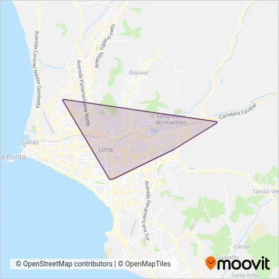 Federico Villarreal S.A. coverage area map