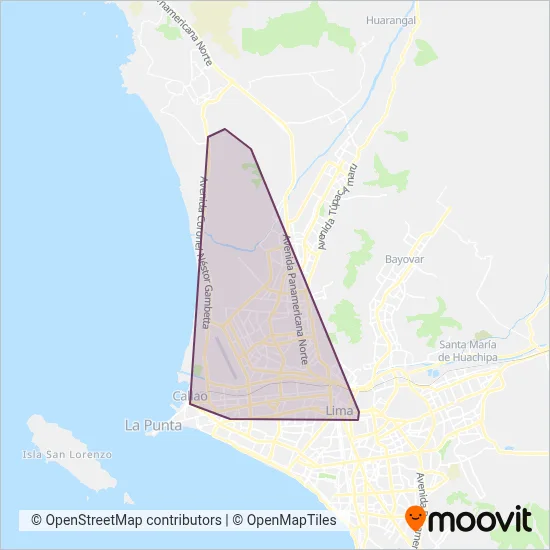 Satelite S.A. coverage area map