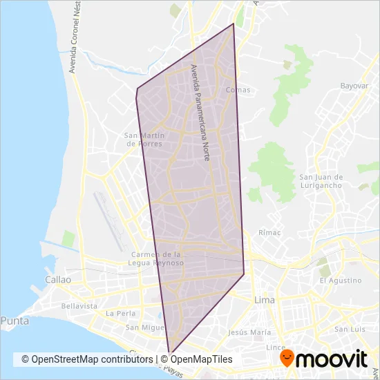 ETNOLSA coverage area map