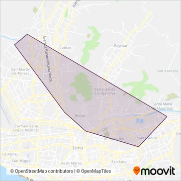 EVIFASA coverage area map
