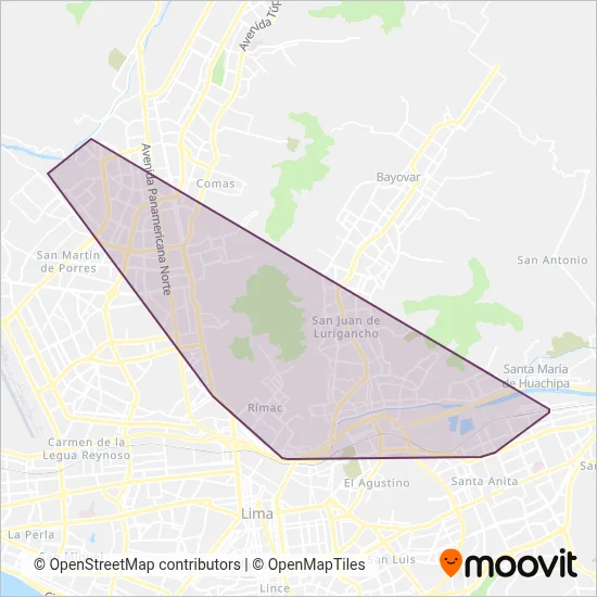 EVIFASA coverage area map