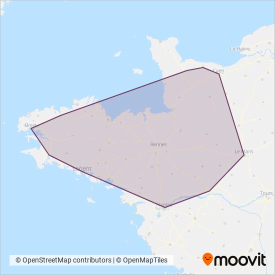 SNCF coverage area map