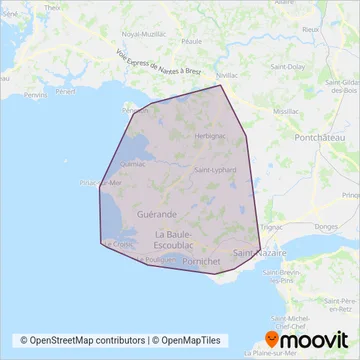 Lila Presqu'ile coverage area map