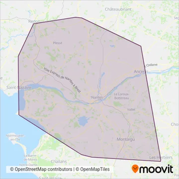 Aléop en Loire-Atlantique coverage area map