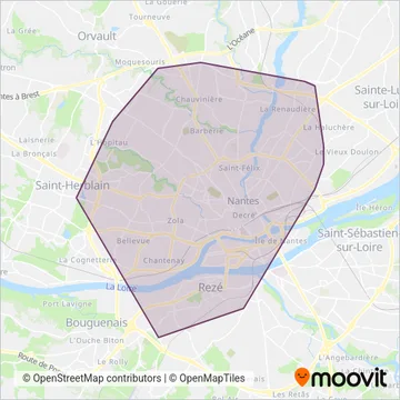 SEMITAN (Tram) coverage area map