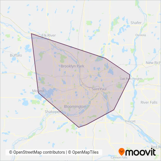 Metro coverage area map