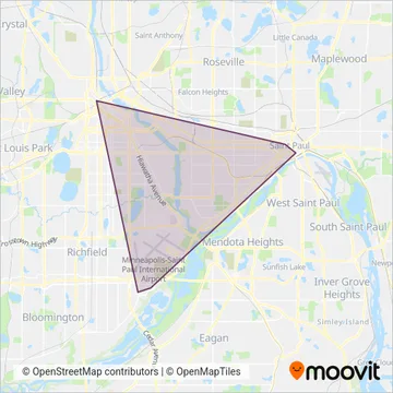 Metro Transit (Tram) coverage area map