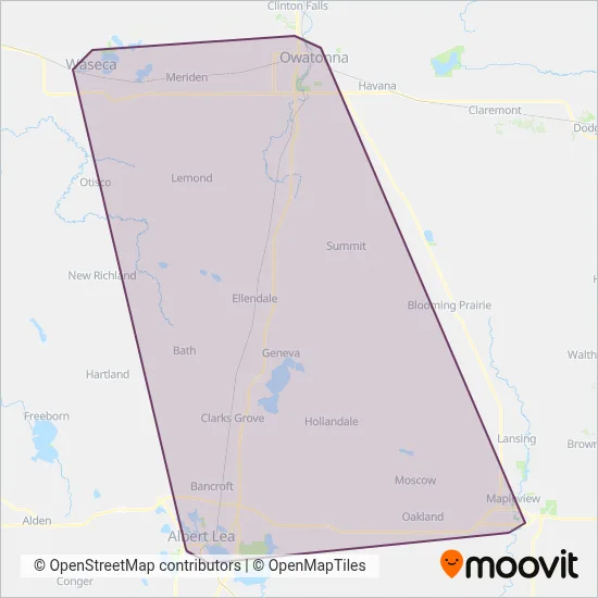 SMART coverage area map