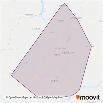 Area Transportation Authority coverage area map