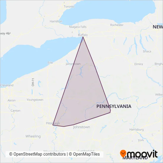 Fullington Trailways coverage area map